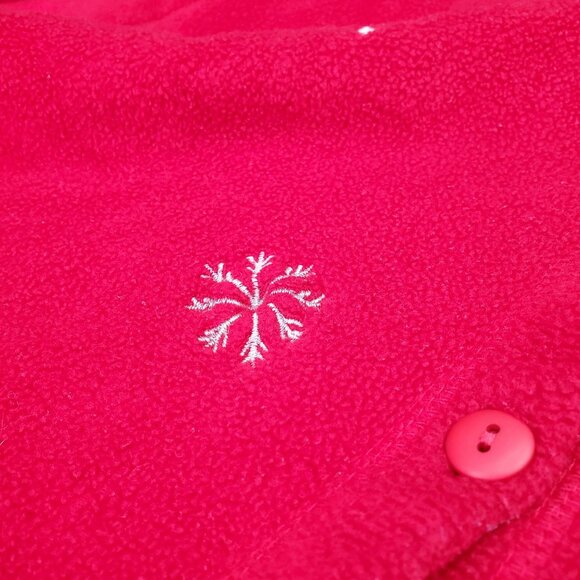 Nick & Sarah Cardigan Sweater Womens Plus Sz 3X Red Fleece Christmas Embroidered - Picture 10 of 14